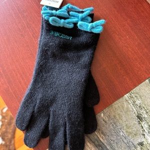 NWT MOSCHINO Gloves knit from cozy luxe blandwool with signature trims the cuffs